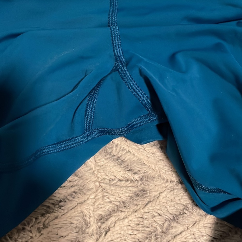 Lululemon Fast Free HR Crop 19"L Reflective Size 6 Blue Lagoon leggings - Picture 7 of 12